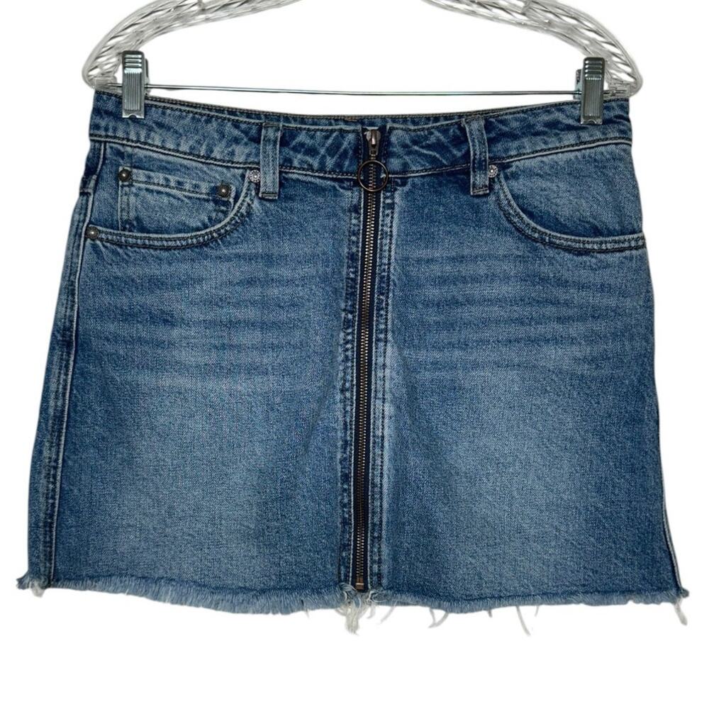 Free People We the Free  jean skirt blue size 28 - Picture 2 of 6